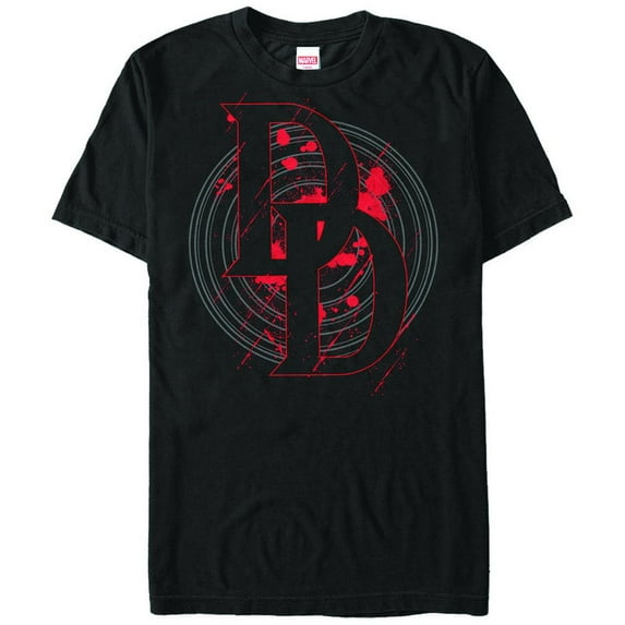 Men's Marvel Daredevil Logo Circle Graphic Tee Black Small