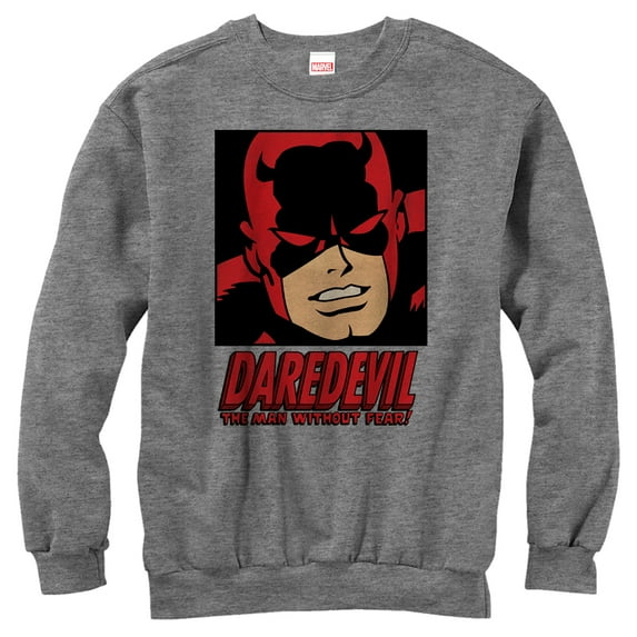Men's Marvel Daredevil Man Without Fear Sweatshirt Athletic Heather 2X Large