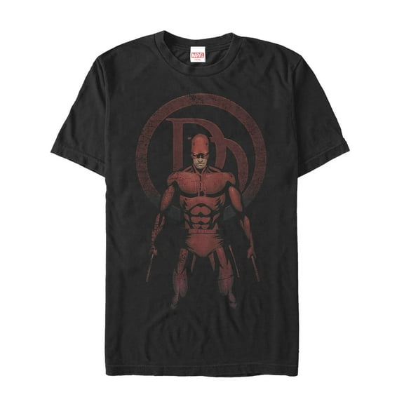 Men's Marvel Daredevil Shadows Graphic Tee Black Large