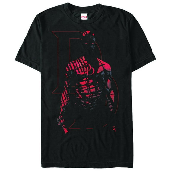 Men's Marvel Daredevil in Shadows  Graphic Tee Black Large