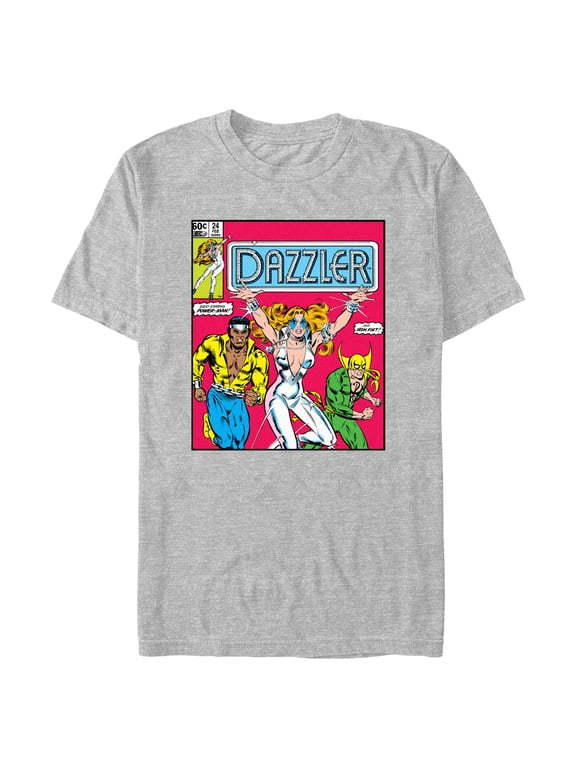 Men's Marvel Dazzler Power-Man and Iron Fist Comic Book Cover Graphic T-Shirt