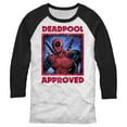 thumbnail image 1 of Men's Marvel Deadpool Approved Baseball Graphic T-Shirt, 1 of 4