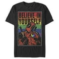 thumbnail image 1 of Men's Marvel Deadpool Believe in Yourself  Graphic Tee Black 4X Large, 1 of 5