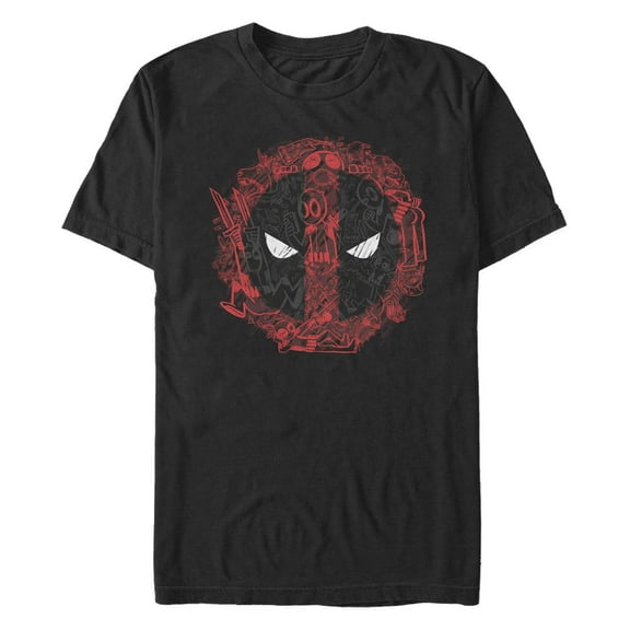 Men's Marvel: Deadpool Cartoon Icon Logo  Graphic T-Shirt