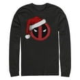 thumbnail image 1 of Men's Marvel: Deadpool Christmas Santa Hat  Long Sleeve Shirt, 1 of 4