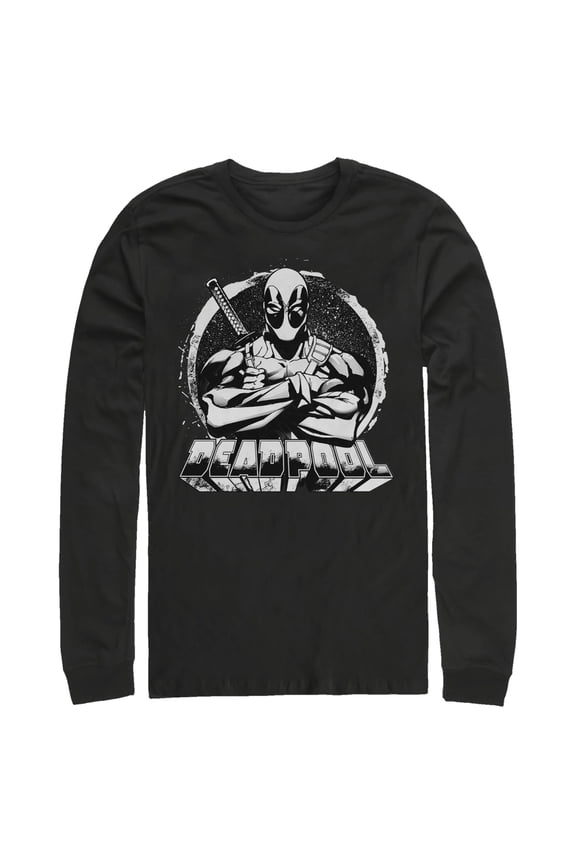 Men's Marvel Deadpool Chrome Pose Long Sleeve Shirt