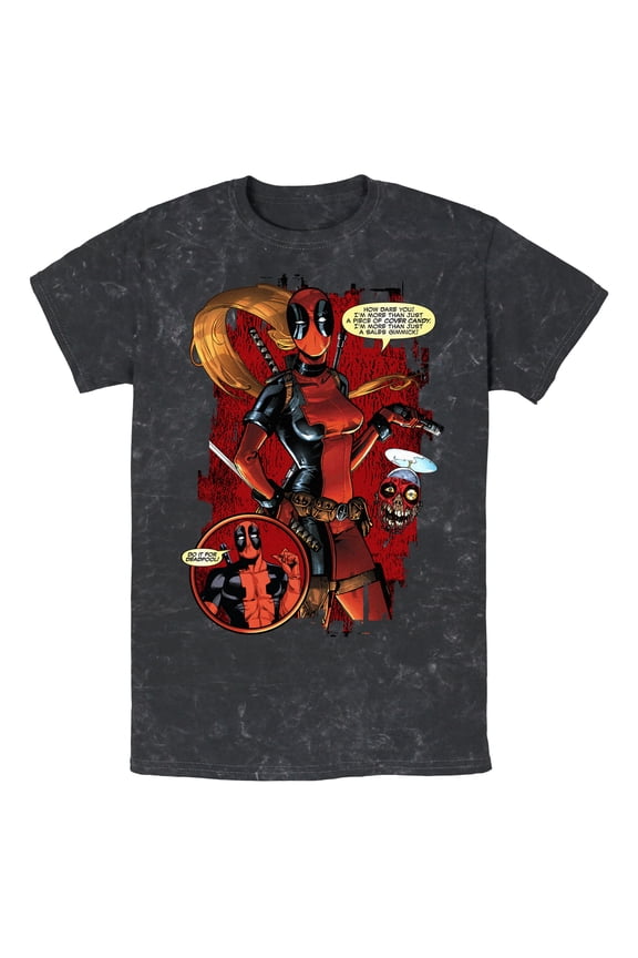 Men's Marvel Deadpool Comic Lady Graphic T-Shirt
