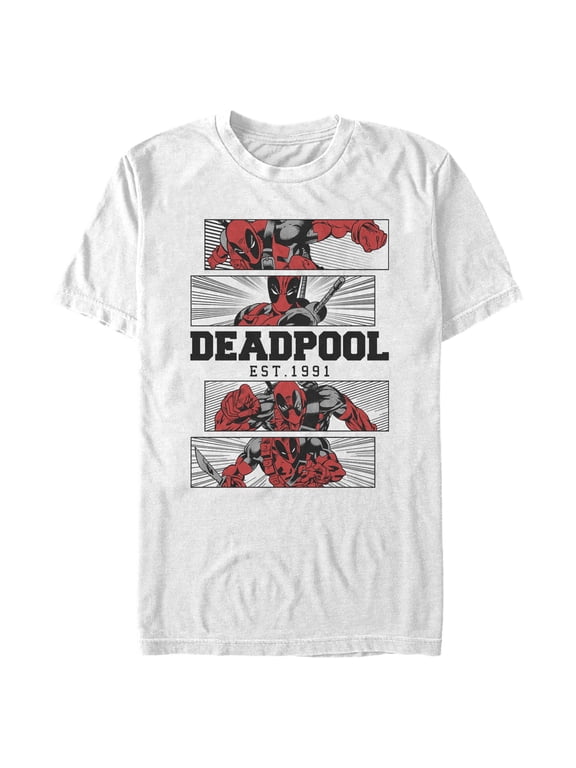 Men's Marvel: Deadpool Comic Panels Graphic T-Shirt