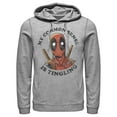 thumbnail image 1 of Men's Marvel Deadpool Common Sense  Pull Over Hoodie Athletic Heather Medium, 1 of 4