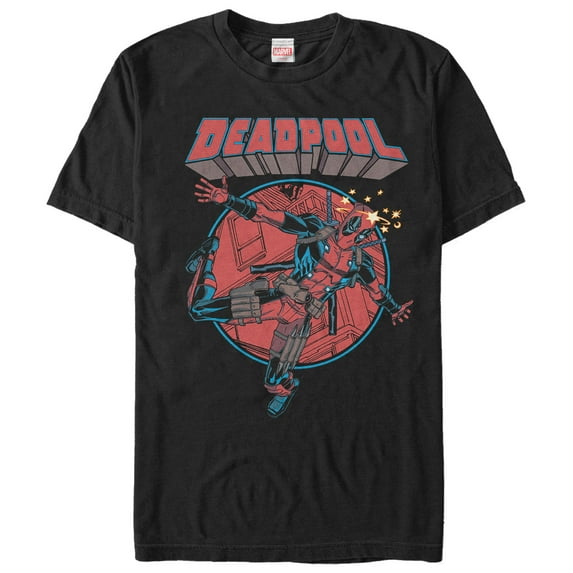 Men's Marvel Deadpool Concussion Graphic Tee Black 4X Large