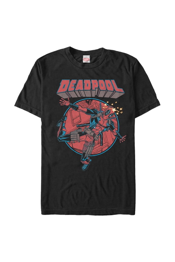 Men's Marvel Deadpool Concussion Graphic Tee Black X Large
