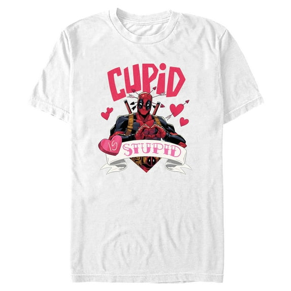 Men's Marvel: Deadpool Cupid Is Stupid Graphic T-Shirt