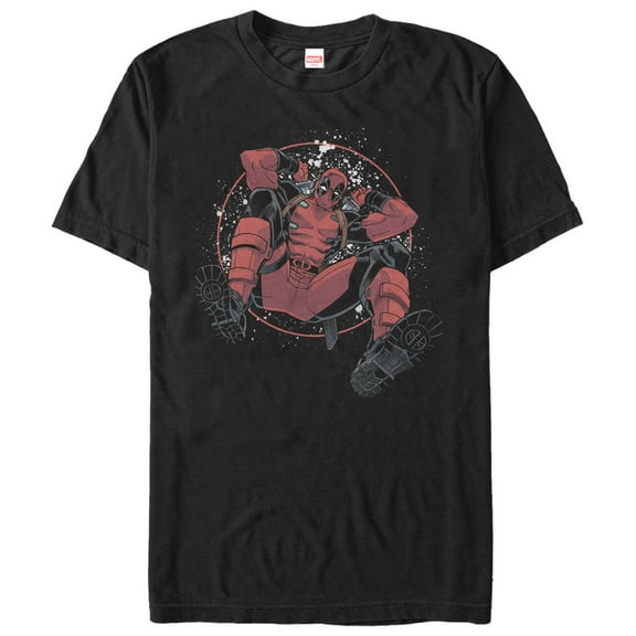 Men's Marvel Deadpool Dance Party Graphic Tee Black 4X Large