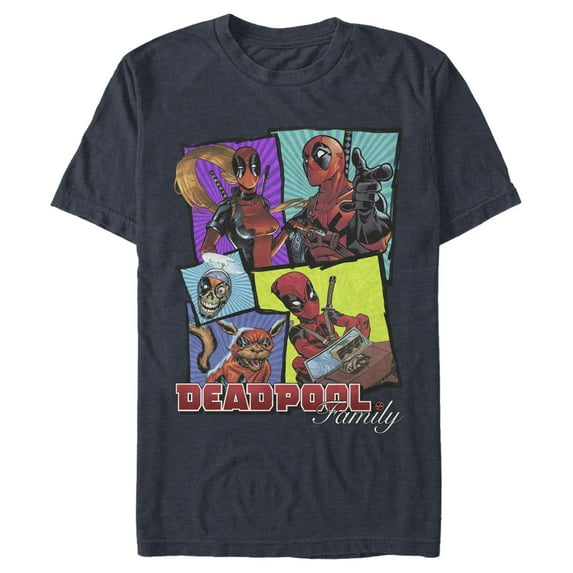 Men's Marvel Deadpool Family Graphic T-Shirt