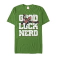thumbnail image 1 of Men's Marvel Deadpool Good Luck Nerd  Graphic Tee Kelly Green Small, 1 of 4