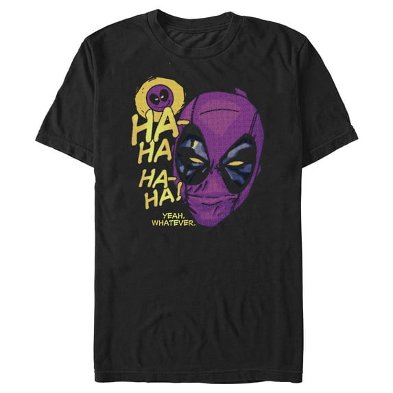 Men's Marvel: Deadpool Ha-ha Yeah, Whatever Graphic T-Shirt