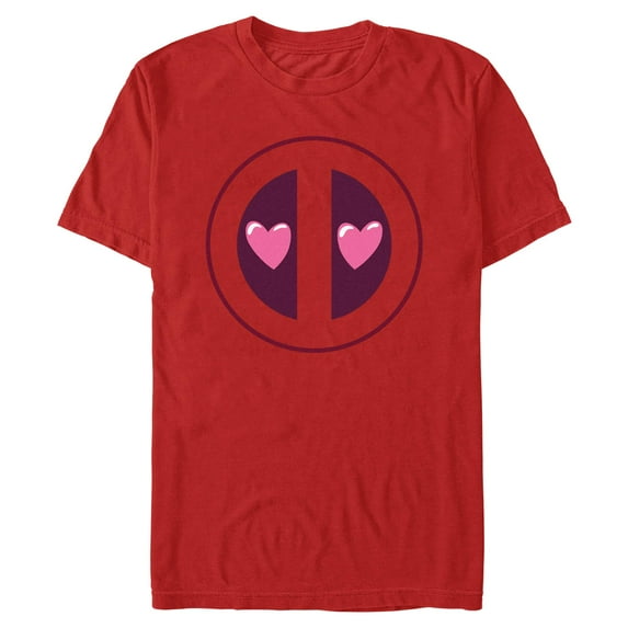Men's Marvel: Deadpool Heart Eyes Mask Graphic T-Shirt
