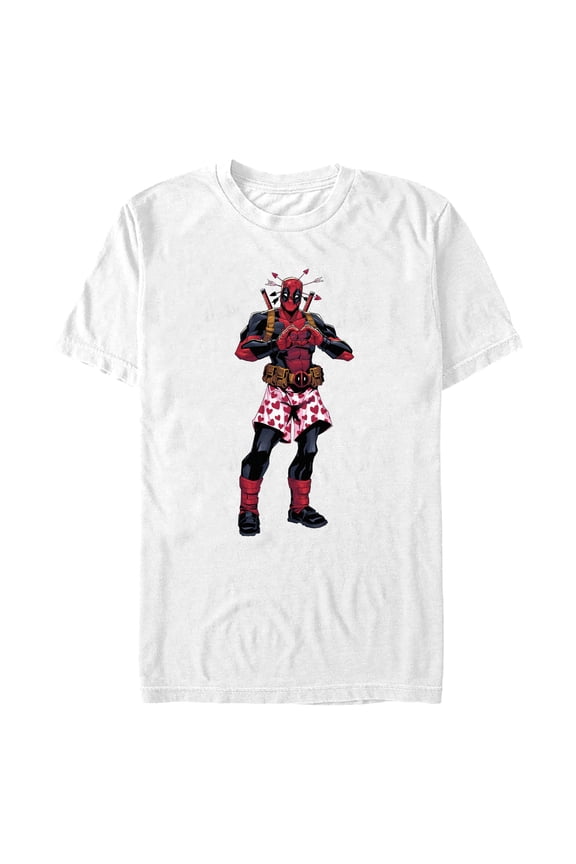 Men's Marvel: Deadpool Heart Pose Graphic T-Shirt
