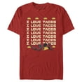 thumbnail image 1 of Men's Marvel Deadpool I Love Tacos  Graphic Tee Red 3X Large, 1 of 5