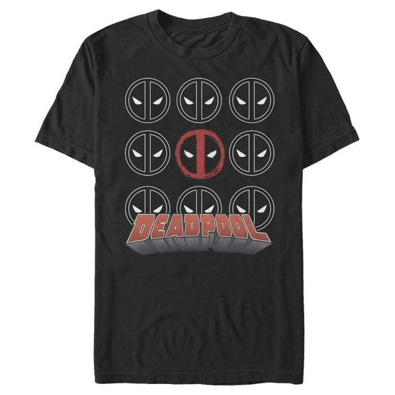 Men's Marvel: Deadpool Icon Grid Graphic T-Shirt