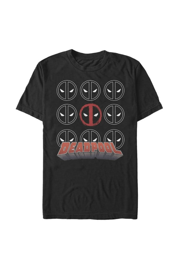 Men's Marvel: Deadpool Icon Grid Graphic T-Shirt