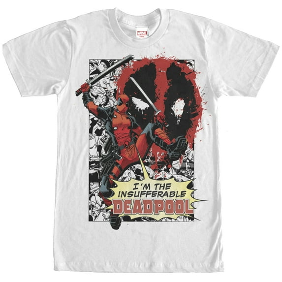 Men's Marvel Deadpool Insufferable Graphic Tee White Small