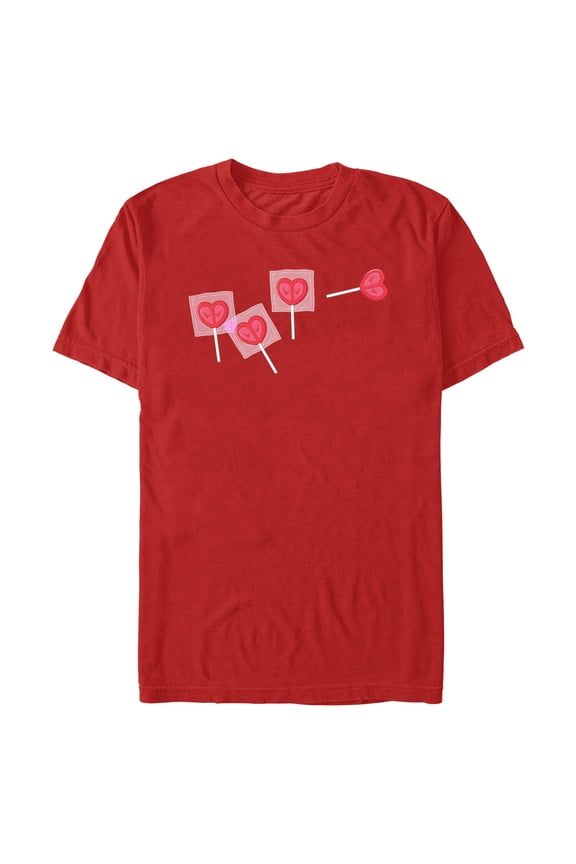 Men's Marvel: Deadpool Lollipop Hearts Graphic T-Shirt