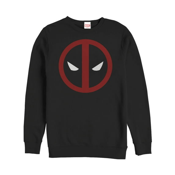 Men's Marvel Deadpool Mask Classic Sweatshirt Black Small