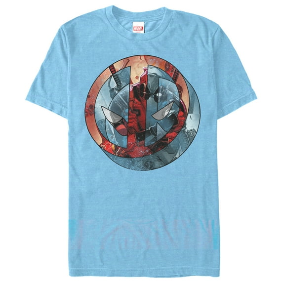 Men's Marvel Deadpool Mask Reflection Graphic T-Shirt