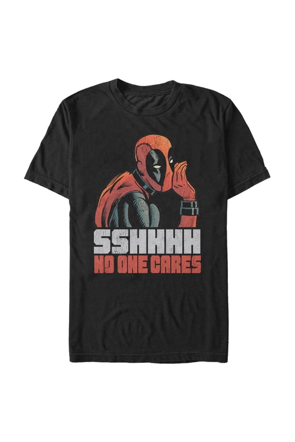 Men's Deadpool No One Cares Graphic Tee,