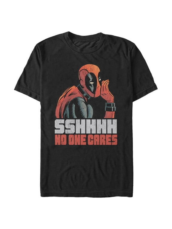 Men's Deadpool No One Cares Graphic Tee,