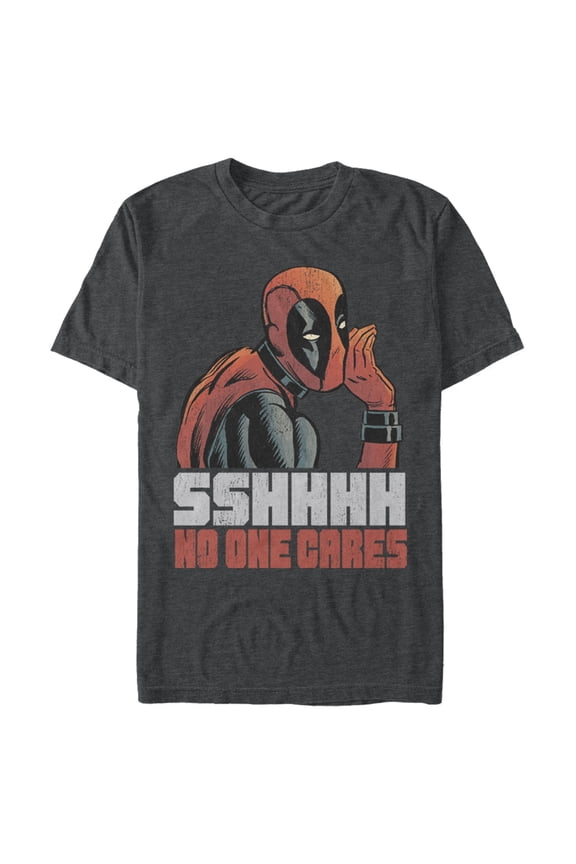 Men's Deadpool No One Cares Graphic Tee,