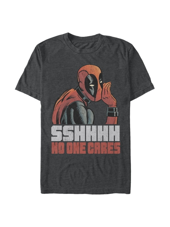 Men's Deadpool No One Cares Graphic Tee,