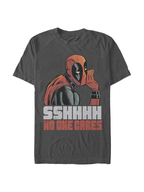 Men's Deadpool No One Cares Graphic Tee,