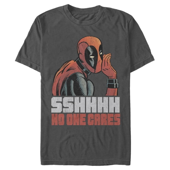 Marvel Men's Deadpool No One Cares Graphic Tee,