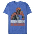 thumbnail image 1 of Men's Marvel Deadpool No One Cares  Graphic Tee Royal Blue Heather X Large, 1 of 4