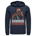 thumbnail image 1 of Men's Marvel Deadpool No One Cares Pull Over Hoodie Navy Blue Small, 1 of 4