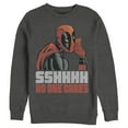 thumbnail image 1 of Men's Marvel Deadpool No One Cares  Sweatshirt Charcoal Heather Small, 1 of 3