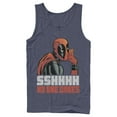 thumbnail image 1 of Men's Marvel Deadpool No One Cares  Tank Top Navy Blue Small, 1 of 3