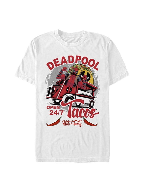 Men's Marvel: Deadpool Open 24/7 Tacos Graphic T-Shirt