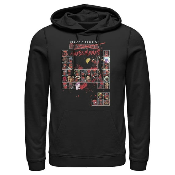 Men's Marvel Deadpool Periodic Table Pull Over Hoodie