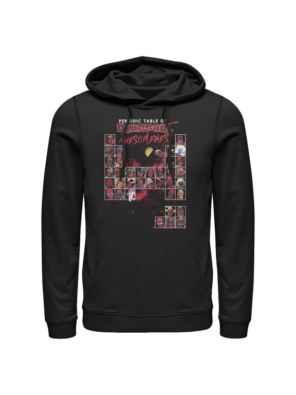 Men's Marvel Deadpool Periodic Table Pull Over Hoodie