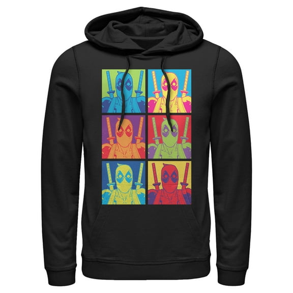 Men's Marvel Deadpool Pop Art Grid  Pull Over Hoodie
