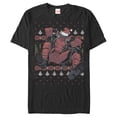 thumbnail image 1 of Men's Marvel Deadpool Santa Hat Ugly Sweater Holiday  Graphic Tee Black 3X Large, 1 of 4