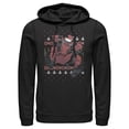 thumbnail image 1 of Men's Marvel Deadpool Santa Hat Ugly Sweater Holiday  Pull Over Hoodie Black Small, 1 of 3