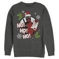 thumbnail image 1 of Men's Marvel Deadpool Santa Naughty List Holiday  Sweatshirt Charcoal Heather Medium, 1 of 3