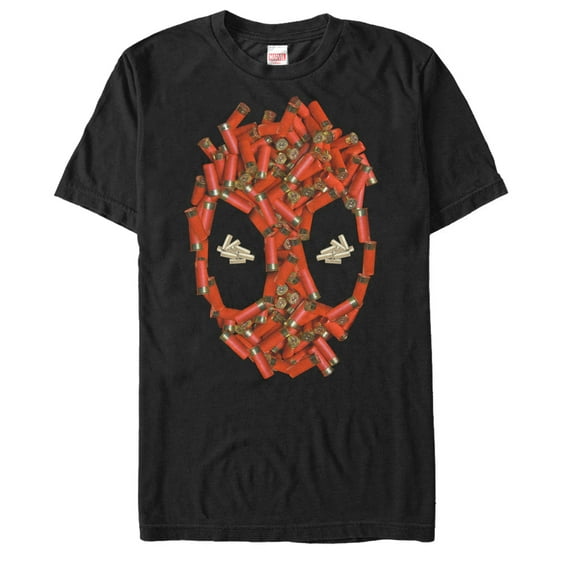 Men's Marvel Deadpool Shell Cases Face  Graphic Tee Black Medium