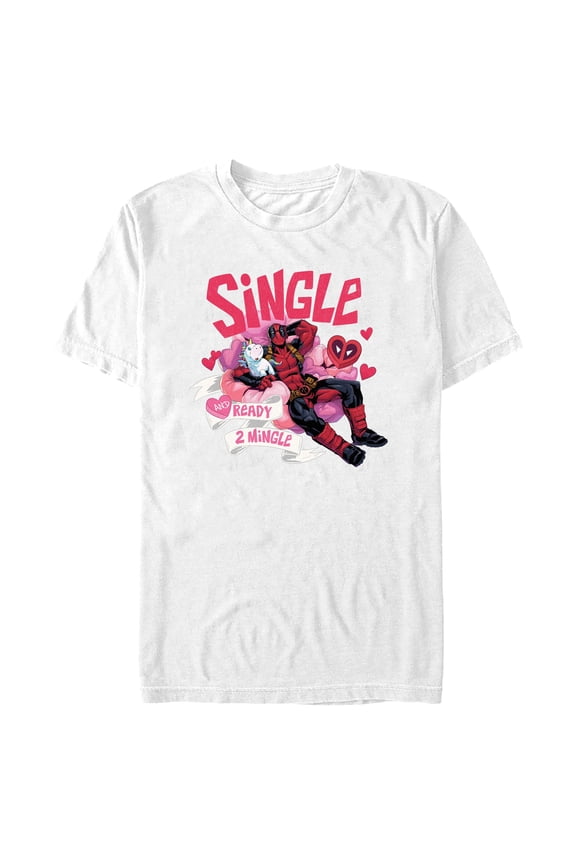 Men's Marvel: Deadpool Single and Ready 2 Mingle Graphic T-Shirt