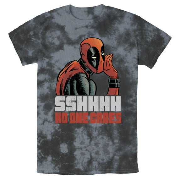 Men's Marvel Deadpool Sshhhh No One Cares Graphic T-Shirt