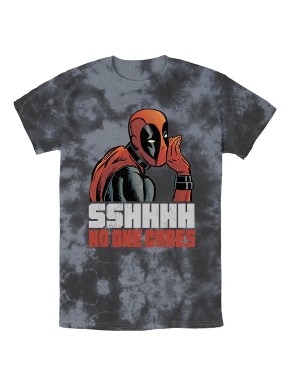 Men's Marvel Deadpool Sshhhh No One Cares Graphic T-Shirt